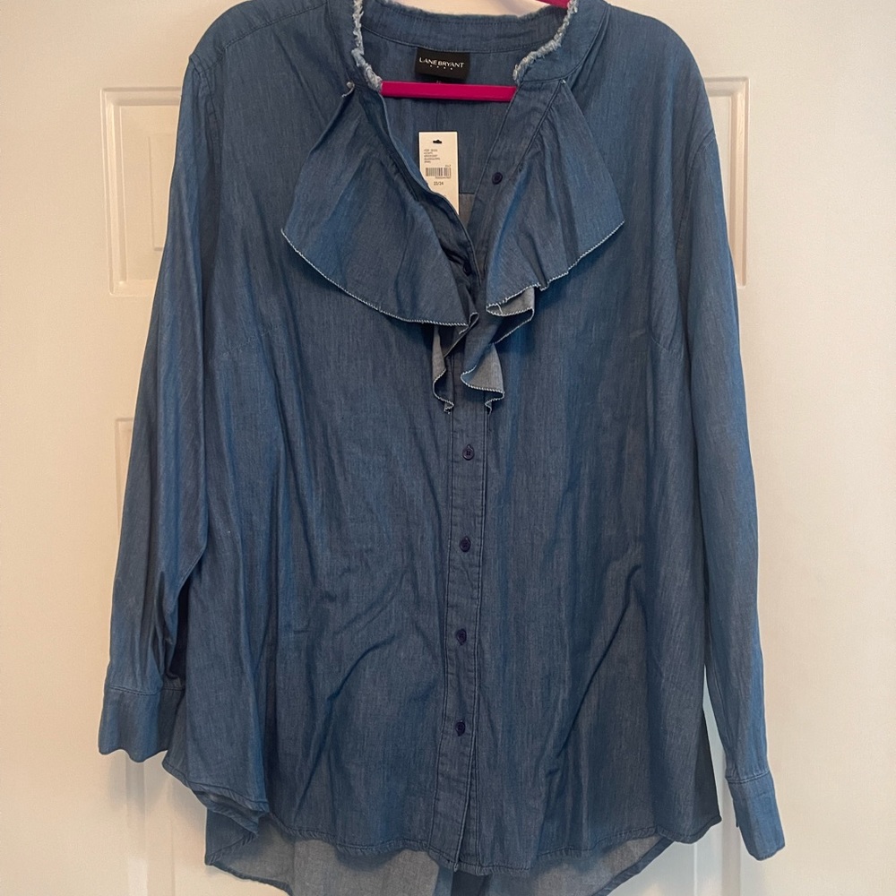 NWT Jean ruffle shirt